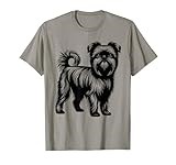 Dog Dad Mom Lover - Monochromatic Brussels Griffon T-Shirt