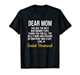Saint Bernard T-Shirt St Bernard T-Shirt Saint Bernard Mom T-Shirt