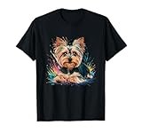 Men's Women's Colourful Watercolour Yorkshire Terrier T-Shirt