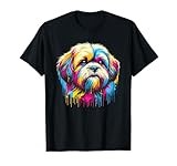 Colorful Splash Art Lhasa Apso T-Shirt