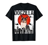 Funny Vintage Japanese Dogzilla Cardigan Welsh Corgi T-Shirt