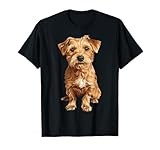Norfolk Terrier Dog Motif Pet Artwork Norfolk Terrier T-Shirt