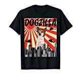 Funny Retro Japanese Dogzilla Norwegian Lundehund T-Shirt